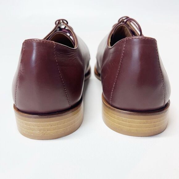 EVERLANE The Modern Oxford in Oxblood Leather Shoes Size 10 New - Picture 8 of 16